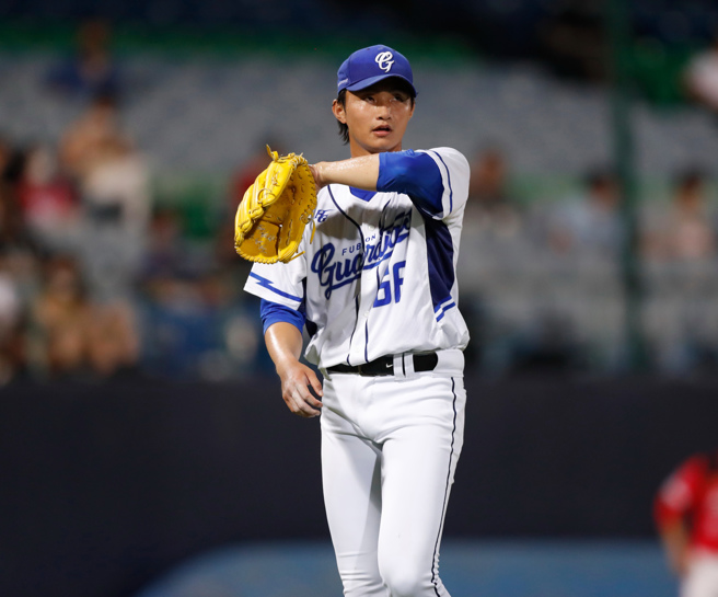 富邦悍將投手李子強。（陳怡誠攝）