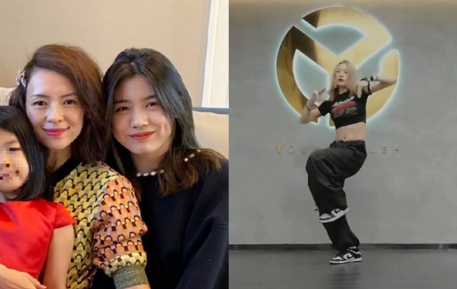 章子怡17岁继女「小苹果」多才多艺。（图／微博@汪峰；抖音@ccwng）