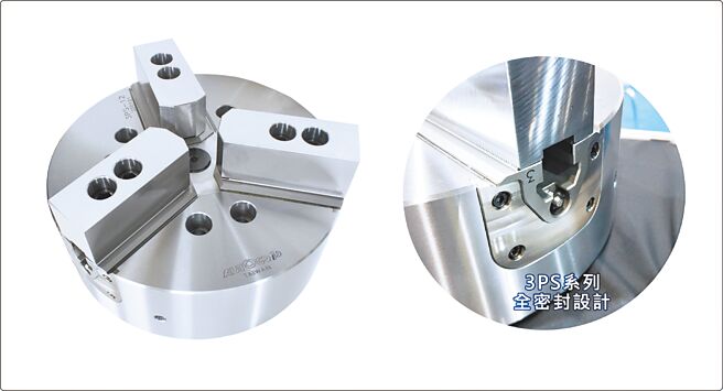 佳贺三爪中实低保养动力夹头。图／业者提供