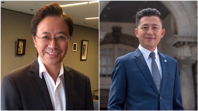 國民黨桃園市長參選人張善政（左）與民進黨參選人林智堅（右）。（圖 / 取自張善政、林智堅臉書）