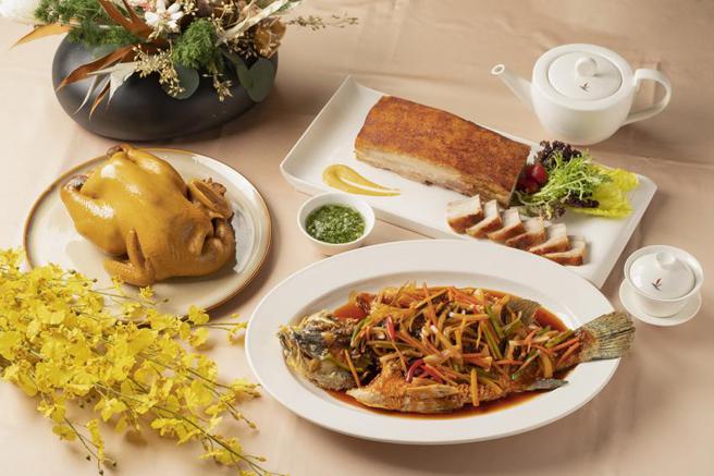 （抢中元普度商机，台南大员皇冠假日酒店推出「三牲礼组」预购中。图／台南大员皇冠假日酒店提供）