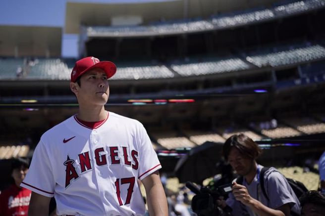 天使队球星大谷翔平。（美联社）