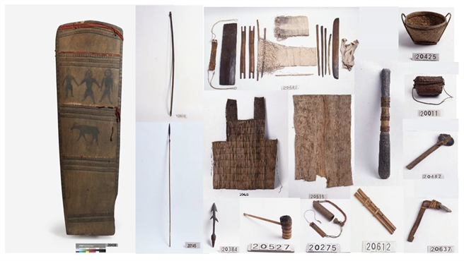 中央研究院民族学研究博物馆馆藏500多件花莲光復马太鞍部落文物逾60年，其中49件将在9月3日返乡展出。（中央研究院民族学研究博物馆提供／罗亦晽花莲传真）