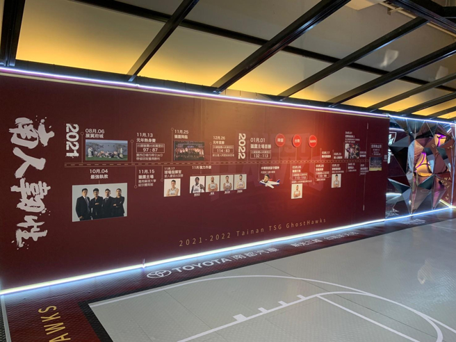 「台鋼獵鷹元年特展x南人韌性」展場佈置。（台鋼獵鷹提供）