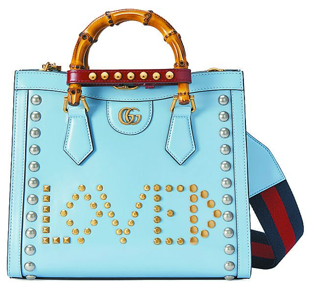 GUCCI Lovelight系列蓝色Diana肩背提包，15万200元。（GUCCI提供）