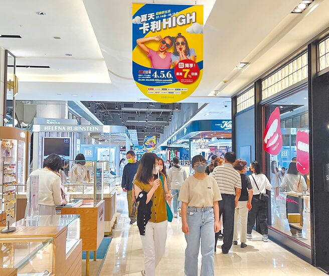 新光三越夏天卡利HIGH活动，首日化妆品业绩就较疫前成长超过5成。（新光三越提供）