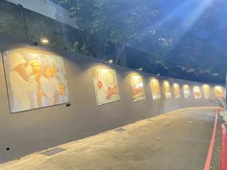歡慶馬偕來台150周年 淡水「馬偕街」布置藝術故事牆紀念