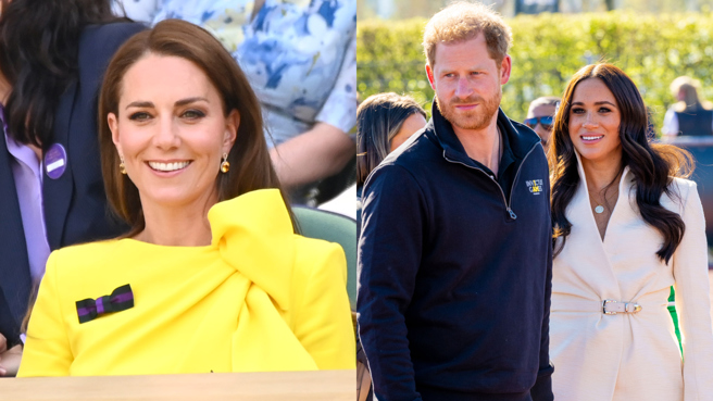 哈利夫妇近日前往餐厅用餐却被人骂爆，梅根还被发现与凯特王妃撞衫。（图／达志影像）