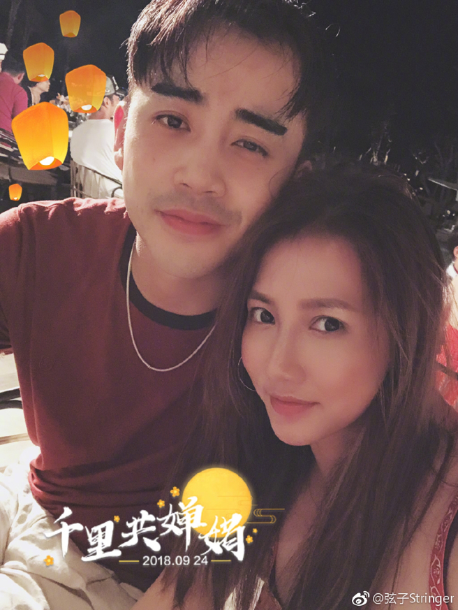 弦子和老公李茂。（图／翻摄自弦子Stringer微博）