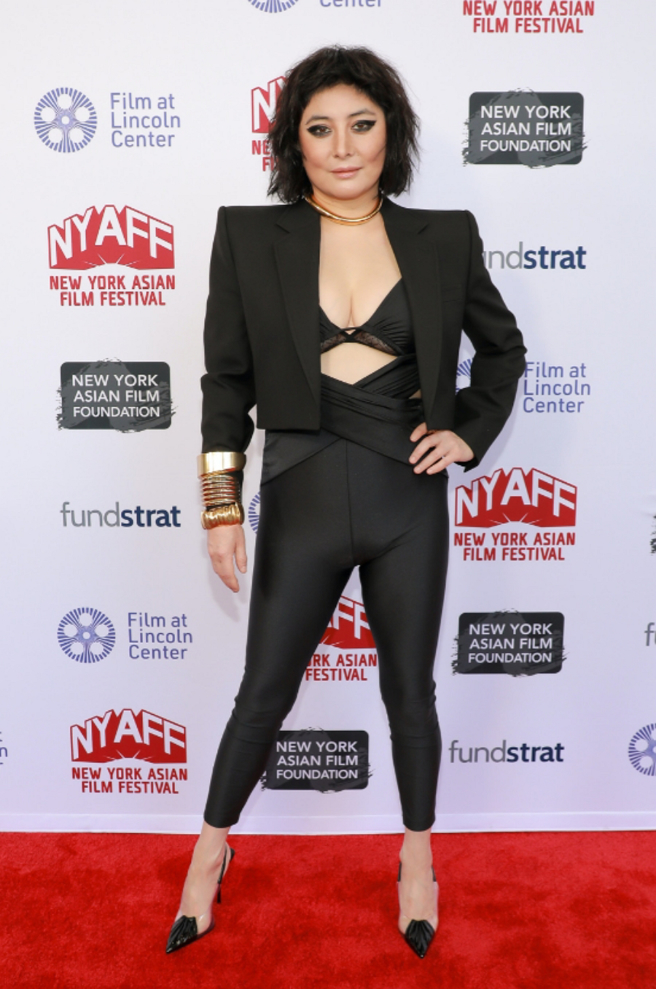 何超仪日前现身纽约亚洲电影节，倒三角身形被亏快认不出来。(图/ 达志影像)