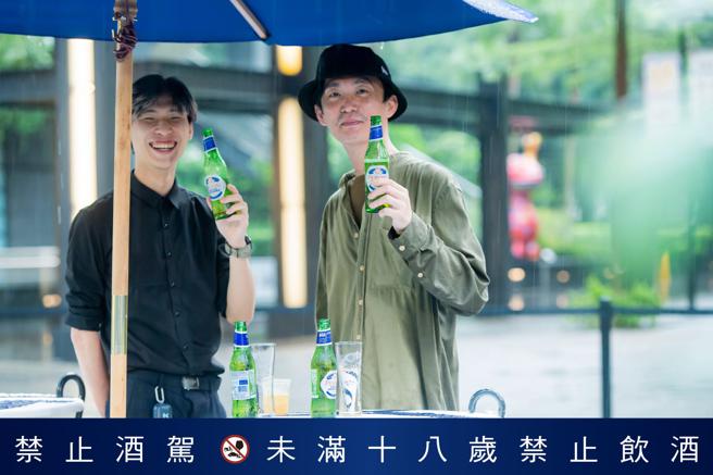 义大利PERONI啤酒在信义区打造仲夏义式酒吧。（PERONI提供）