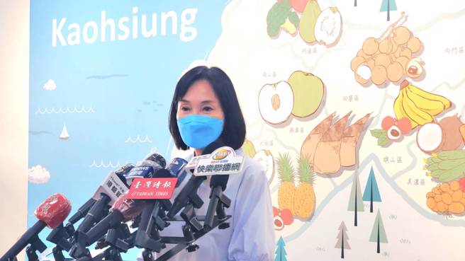 国民党高雄市长参选人柯志恩确诊出关后，21日批评高雄市长陈其迈「这么冰冷怎么会是暖男」。（图/ 中央社）