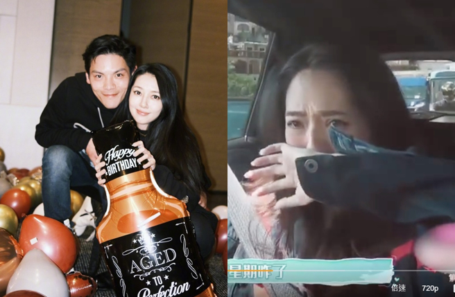 向佐被拍到和女子暧昧，郭碧婷在节目被吓哭片段被挖出。（图／翻摄自向佐JackyHeung、新浪综艺微博）