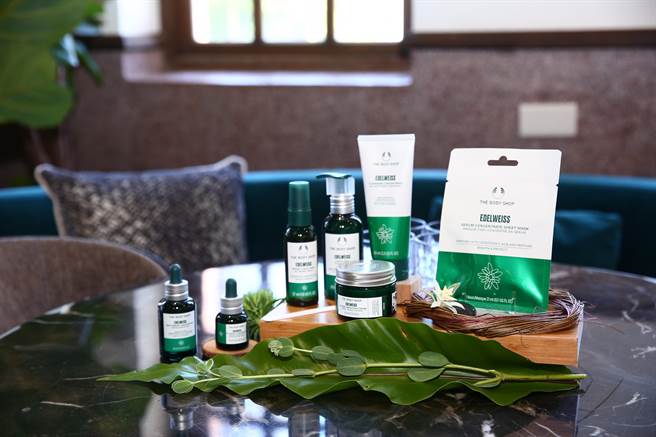 The Body Shop 【雪绒花  漾顏奇肌 密集系列】。（The Body Shop提供）