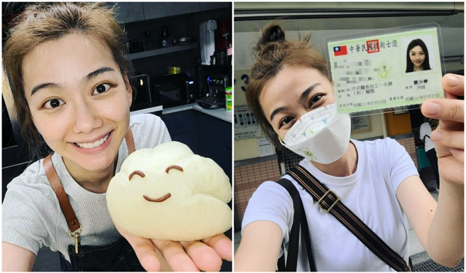 邵庭積極學習中式麵食課程，日前成功考取2張丙級專業證照。（圖／翻攝自ting.talk IG）