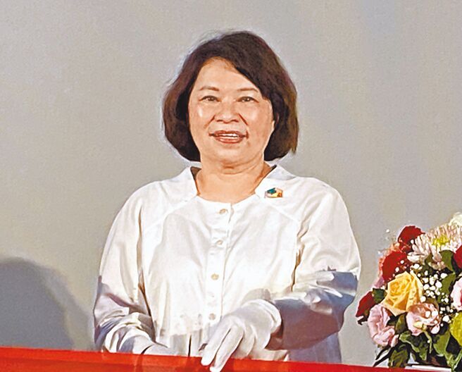 嘉义市长黄敏惠积极争取连任。（廖素慧摄）