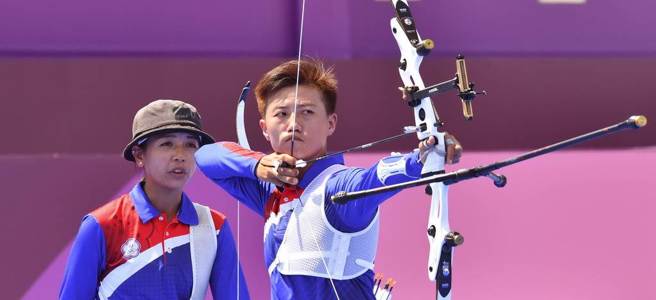 中華射箭女將雷千瑩。(路透資料照)