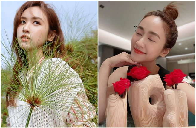 吴姗儒外型甜美，平时风格以优雅气质路线为主，这次晒出泳装照，难得小露性感。（图／翻摄自sandywis IG）