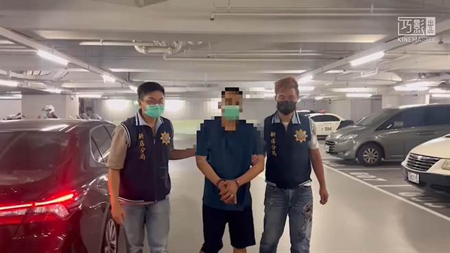 警方逮捕衝撞警车逃逸的嫌犯王姓男子。（警方提供）