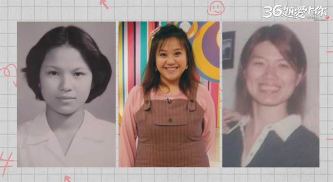 杨贵媚（左起）、锺欣凌、严艺文在节目中晒出少女照片。（公视提供）
