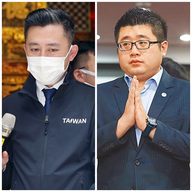 民进党桃园市参选人林智坚（左）、民进党副秘书长林鹤明（右）。（资料照片合成）