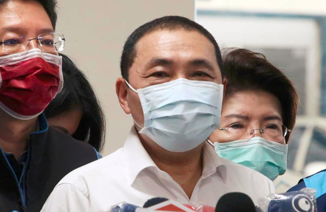 侯友宜說明「改變的勇氣」是記錄新北人克服萬難的勇氣。（本報資料照 / 趙雙傑攝）