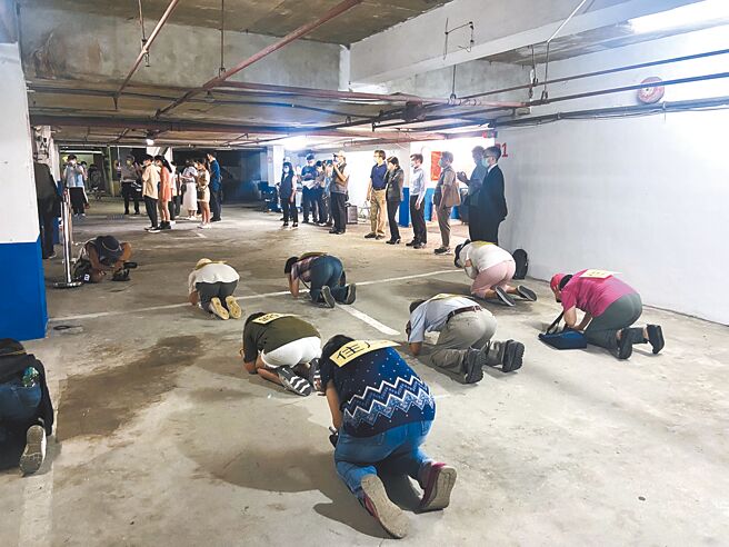 北市信义区广居里22日下午进行防空避难预演，副市长黄珊珊前往现场视察。（陈薏云摄）