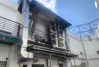 大雅區民宅2樓火煙竄天 冷氣室外機遭燒毀