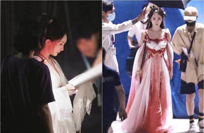 杨幂已重返剧组。（图／取材自微博）