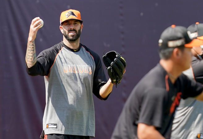 統一獅新洋投費爾斯（Mike Fiers）。（統一獅提供）