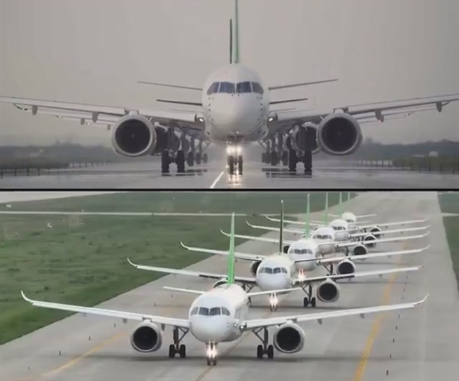 广受大陆民眾期待的C919大型客飞机，在完成全部6架试飞机的试飞任务后，制造商中国商飞公司随即公布了C919试飞机大象漫步宣传片。（图／中国商飞视频截图）