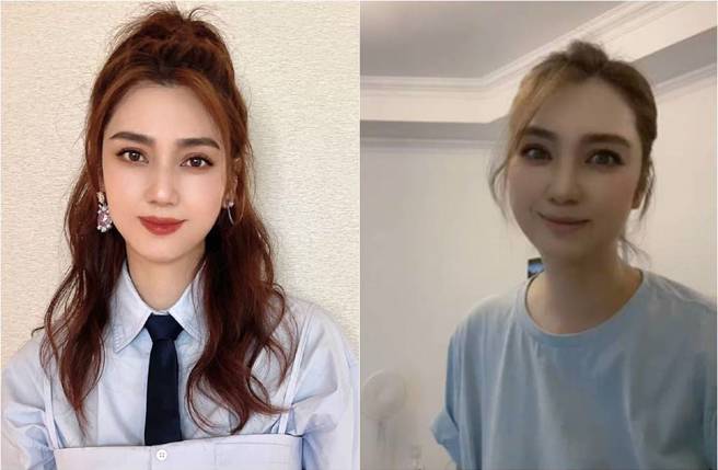 「大美人」洪欣的顏值和身材屢次引發討論。（圖／取材自洪欣微博、洪欣抖音）