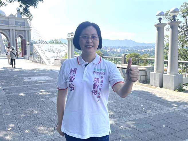 针对新竹棒球场争议，民眾党桃园市长参选人赖香伶说，拜托林智坚别带着这样的政绩来桃园。(吕筱蝉摄)