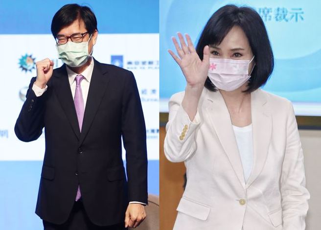 高雄市长参选人陈其迈(左)、柯志恩(右)。(资料照)