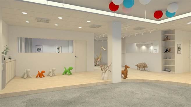 基隆港职场教保中心室内模拟图。（港务公司提供／高雄洪靖宜传真）