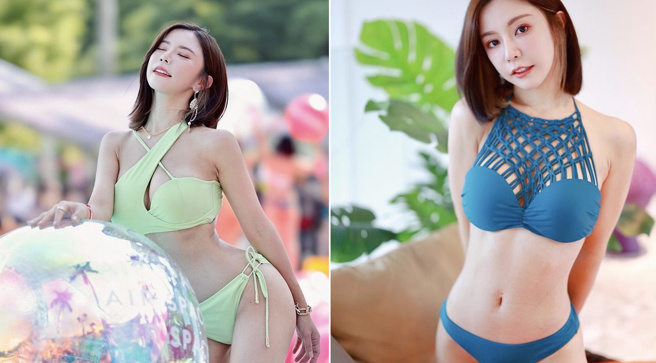 巫苡萱身穿OL造型，大跳热舞不幸自摔。(图/巫苡萱 IG)