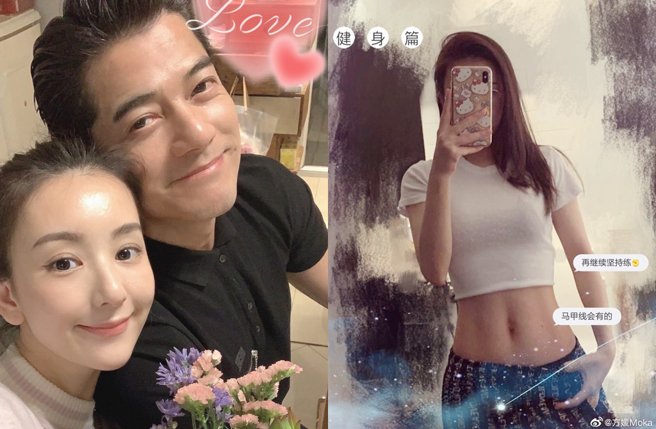 郭富城2017年迎娶小22歲妻子方媛，兩人婚後育有2名可愛女兒。(圖/方媛 微博)