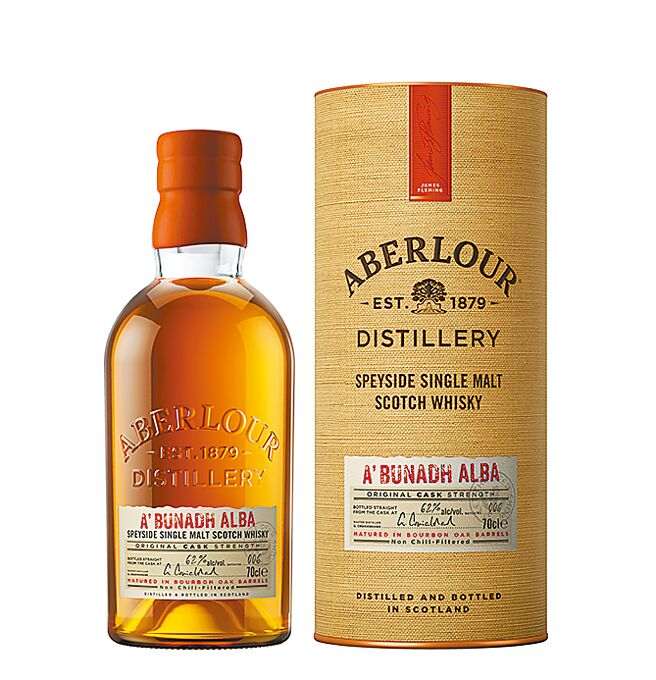 亚伯乐A'Bunadh首选原桶系列全新A'Bunadh Alba首批第六批次，限量上市。图／业者提供禁止酒驾‧饮酒过量‧有害健康