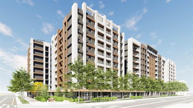 G17基地在横山站附近，共有206户，为地上9层、地下2层建筑，图为完工模拟图。（桃园市政府提供／蔡明亘桃园传真）