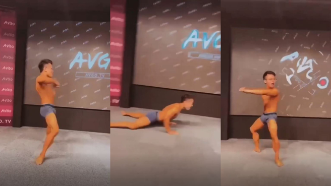阿硕27秒空干片韵律感十足，像极了昔日的亚洲舞王罗志祥。(图/圤智雨 FB)