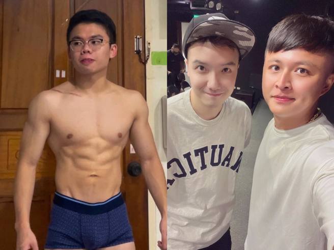 圤智雨宣布素人男优第一是阿硕(左)体格超好，第二名是馒头(右)清秀自信。(图/圤智雨 FB)