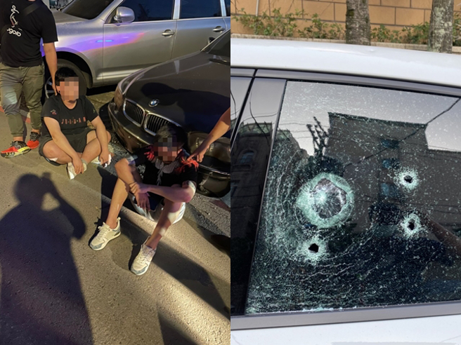 警方获报后在1小时内就逮捕3名嫌犯，目前已全数将人带往警局侦办，询问动机、枪枝来源及有无涉及其他刑案。（警方提供）