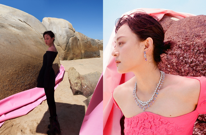 孫儷在雜誌拍攝中露出好身材。（圖／孫儷工作室微博）