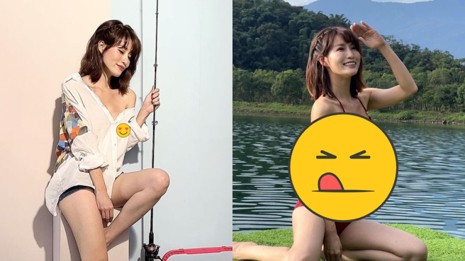 钓鱼网红采蓁因神似王心凌爆红，经常做出大尺度穿着却被告知穿着暴露。(图/采蓁 FB)