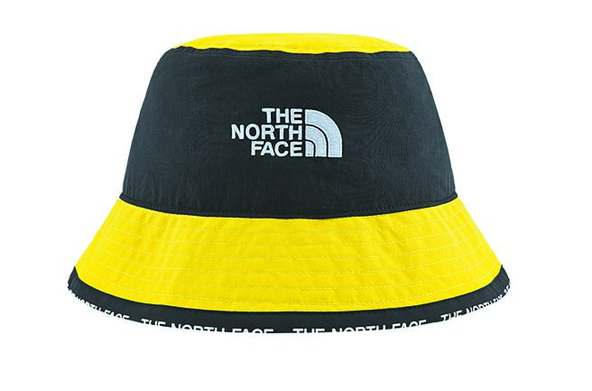 The North Face男女款黃黑撞色輕量透氣可打包漁夫帽，官網特價1299元。（The North Face提供）