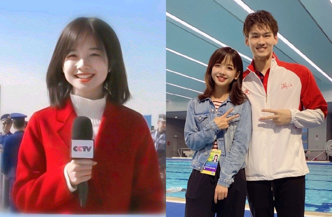 王冰冰和小5歲游泳選手徐嘉余先前傳出熱戀。（圖／翻攝自新浪娛樂、徐嘉余微博）