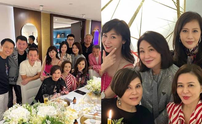 顧紀筠(右上)近況被指比同齡的關之琳(右下)更明艷動人。(圖／取自jefferyyau、dr_maret_lee的IG)