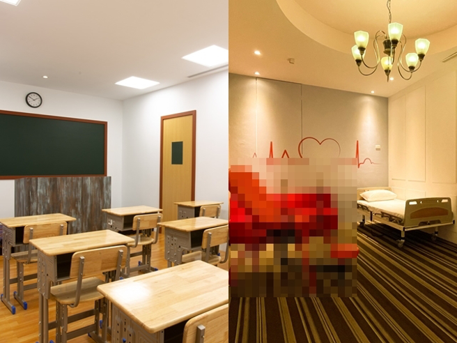 女网友日前想与男友找些刺激，于是找到新北汐止某汽车旅馆，该旅馆主打27种不同主题房型，包含捷运车厢、格斗擂台、病房、电影院等等。（翻摄自该摩铁脸书粉专）