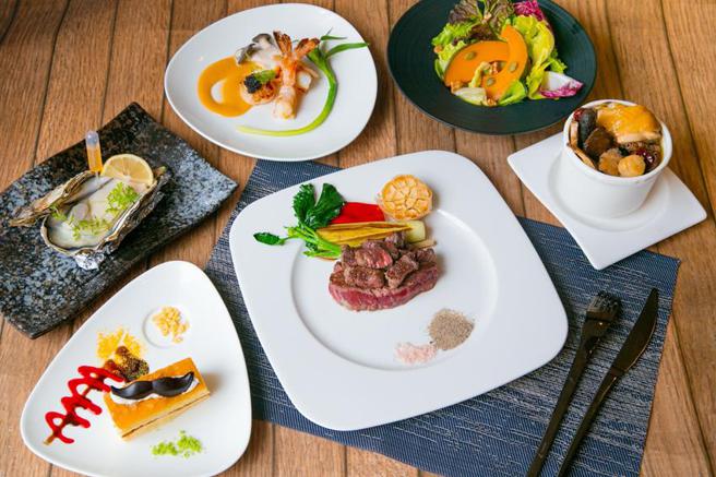 （知本老爷酒店迎父亲节，馆内酋长铁板烧餐厅于8月1日至8月31日推出父亲节套餐，用满满山珍海味款待爸爸。图／知本老爷酒店）