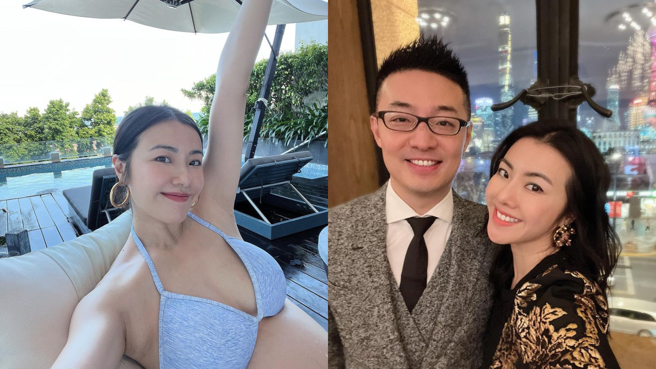 女星叶安婷去年闪嫁上海富商老公Tony，目前她人已返台准备卸货。(图/叶安婷 IG)